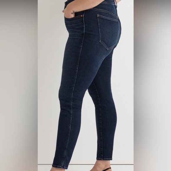 Madewell 9” Mid-rise Skinny Kingston Wash Blue Jeans, Size 16W - Picture 8 of 17